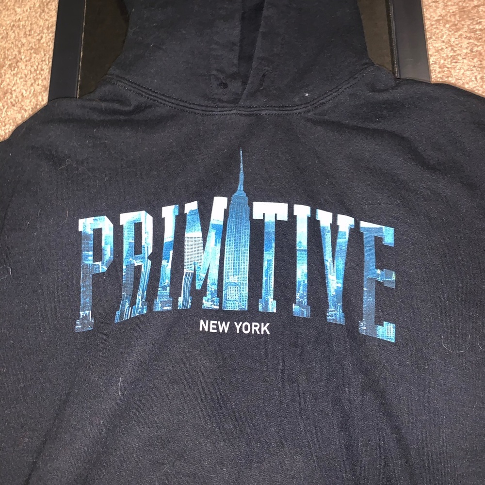 Black primitive hoodie (no strings)